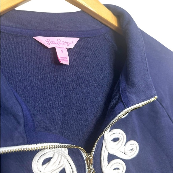 Lilly Pulitzer | Womens Upf 50+ Skipper Tunic Popover In True Navy | Size Small - Picture 4 of 8